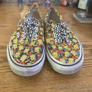 Vans Customs The Simpsons Bart Simpson all over print Mens Sz 9 Women  Sz 10.5